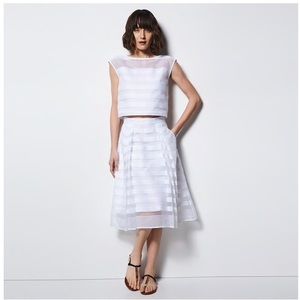 NWOT Milly DesigNation Capri Organza Crop Top